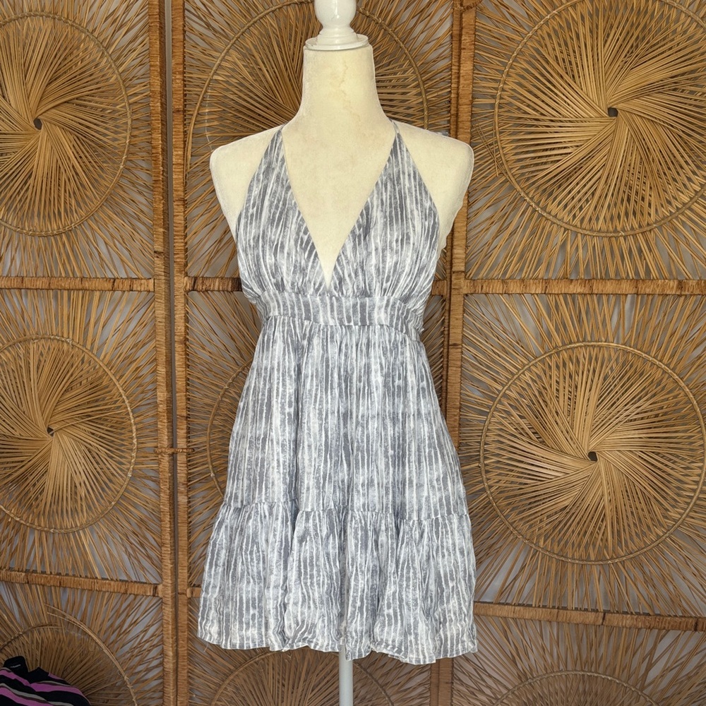 Lovely Day Backless Gray Dress